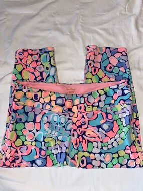 Lilly Pulitzer Pink Multicolor Printed Athletic Pants